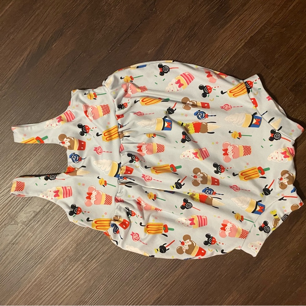 Colorful Disney Ice Cream Print Kids One Piece